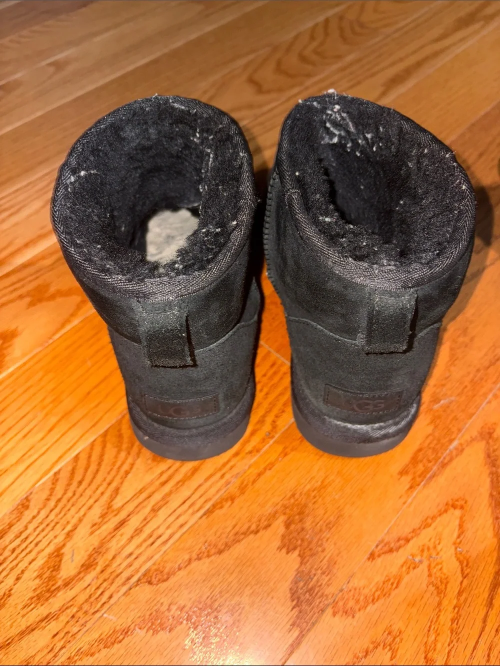 UGG Black Short Suede Winter Boots
